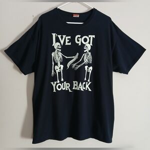 Halloween Skeleton Glow In The Dark Graphic Tee